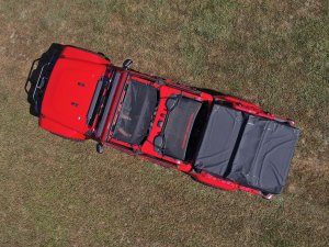 Jeep Gladiator Mesh Bikini Top - Rough Country - Plus - Black - '20-'24